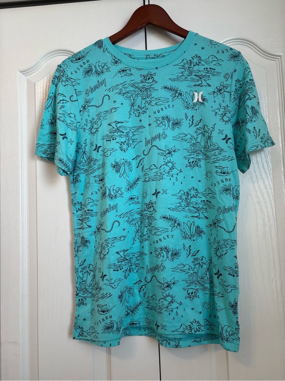 Hurley Teal Graphic Short Sleeve Tee